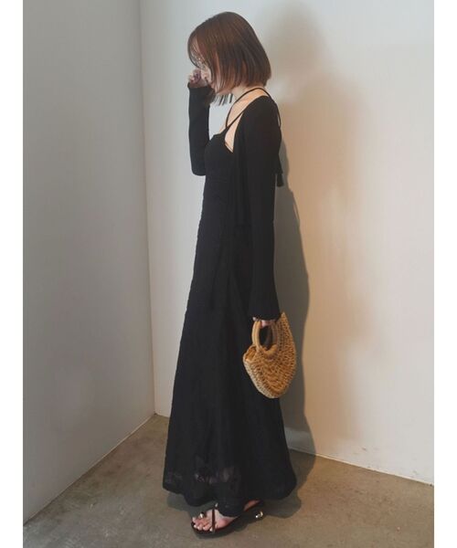 LAGUNAMOON(ラグナムーン)の「メッシュコンビニットドッキングワンピ-ス 【夏服】(ワンピース・レディース・ブラック/ブラウン・MEDIUM/SMALL)」の19枚目の写真