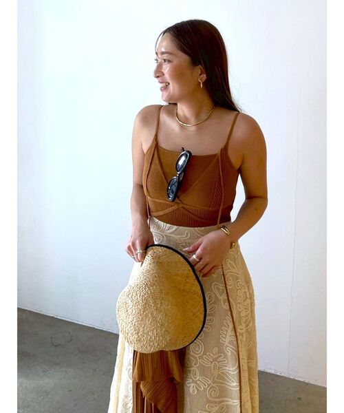 LAGUNAMOON(ラグナムーン)の「メッシュコンビニットドッキングワンピ-ス 【夏服】(ワンピース・レディース・ブラック/ブラウン・MEDIUM/SMALL)」の20枚目の写真