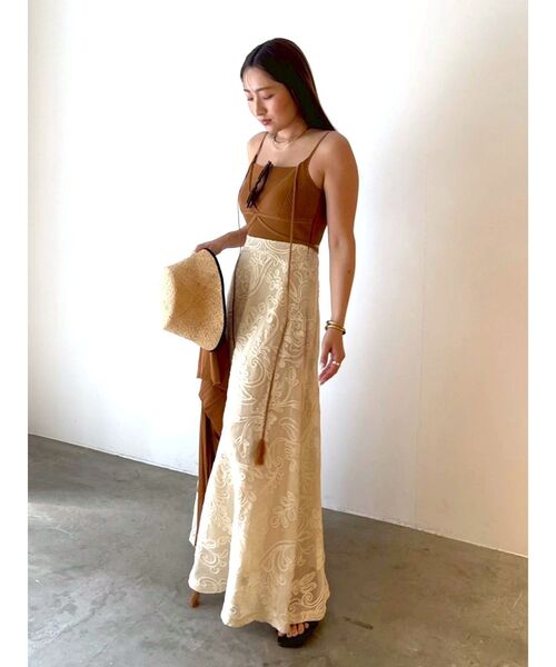 LAGUNAMOON(ラグナムーン)の「メッシュコンビニットドッキングワンピ-ス 【夏服】(ワンピース・レディース・ブラック/ブラウン・MEDIUM/SMALL)」の21枚目の写真
