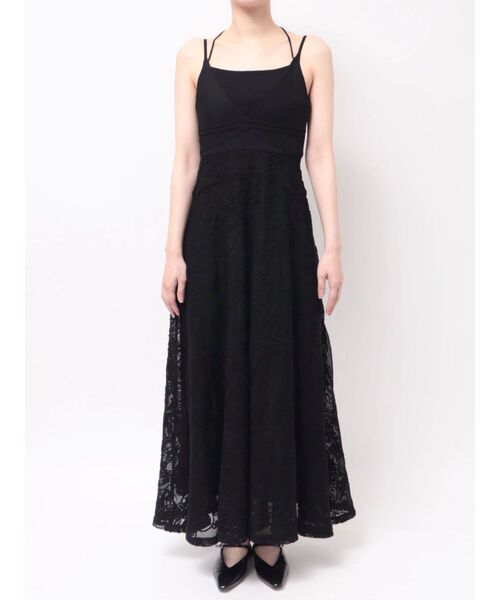 LAGUNAMOON(ラグナムーン)の「メッシュコンビニットドッキングワンピ-ス 【夏服】(ワンピース・レディース・ブラック/ブラウン・MEDIUM/SMALL)」の21枚目の写真
