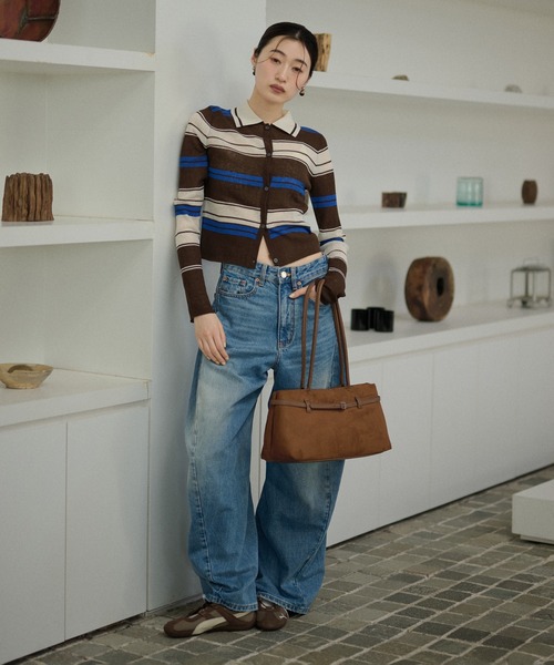 LAULEN（ローレン）の「high waist washed wide denim /ハイウエストウォッシュドワイドデニム（デニムパンツ・レディース・ブルー・S/M）」の12枚目の写真
