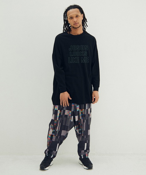 STOF(ストフ)の「JESUS LOOKS Emboroi L/S Tee(Tシャツ/カットソー・メンズ・カーキ/ブラック/ホワイト・M/S)」の8枚目の写真