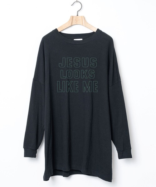 STOF(ストフ)の「JESUS LOOKS Emboroi L/S Tee(Tシャツ/カットソー・メンズ・カーキ/ブラック/ホワイト・M/S)」の11枚目の写真