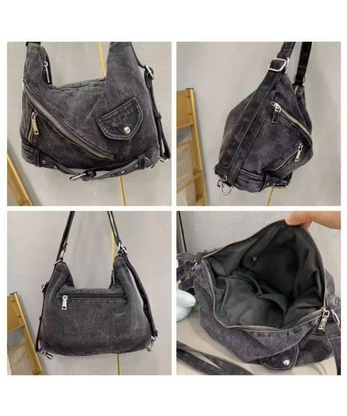 .KOM(ドットコム)の「A'GEM/9 × .kom 『.KOM/ドットケーオーエム』Y2Kウォッシュデニム3WAYバッグ(ショルダーバッグ・レディース・ブラック/ブルー・FREE)」の16枚目の写真