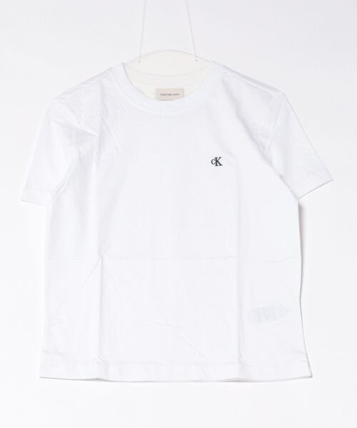 Calvin Klein(カルバン・クライン)の「【CALVIN KLEIN】クルーネックTシャツ 半袖(Tシャツ/カットソー・レディース・ホワイト/ブラック・X-SMALL/SMALL/MEDIUM)」の1枚目の写真
