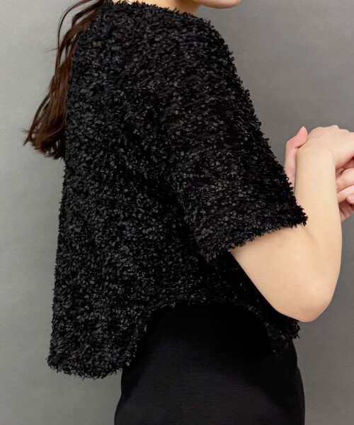 NICOLE white(ニコルホワイト)の「バタフライヤーンボレロ(カーディガン/ボレロ・レディース・ブラック・FREE)」の16枚目の写真