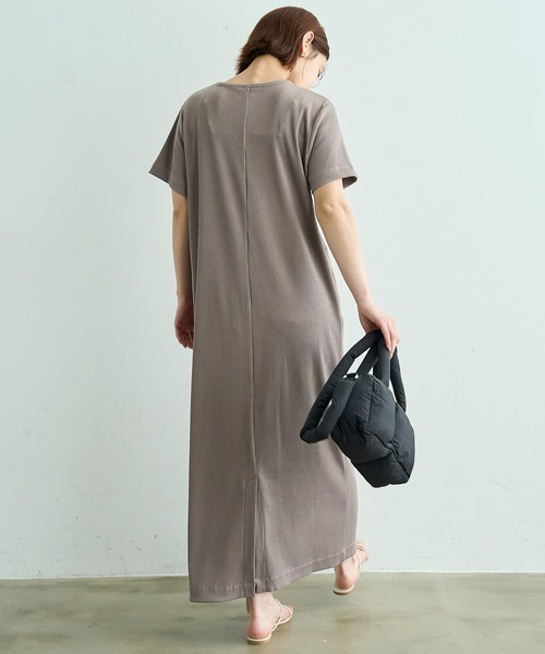 mil(ミル)の「【汗染み防止加工】 リブ ロングワンピース【586146】(ワンピース・レディース・チャコールグレー/ブラック/モカ・S/XS)」の18枚目の写真