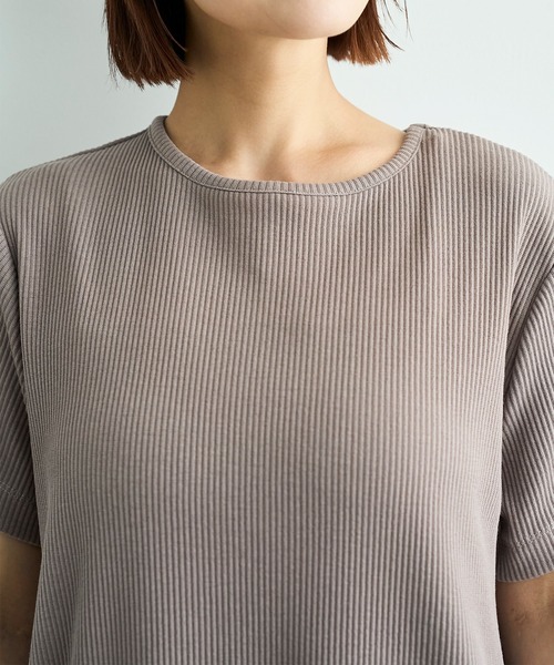 mil(ミル)の「【汗染み防止加工】 リブ ロングワンピース【586146】(ワンピース・レディース・チャコールグレー/ブラック/モカ・S/XS)」の21枚目の写真