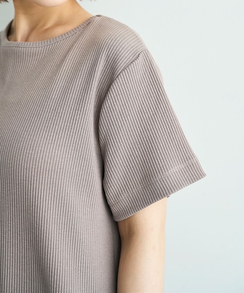 mil(ミル)の「【汗染み防止加工】 リブ ロングワンピース【586146】(ワンピース・レディース・チャコールグレー/ブラック/モカ・S/XS)」の22枚目の写真