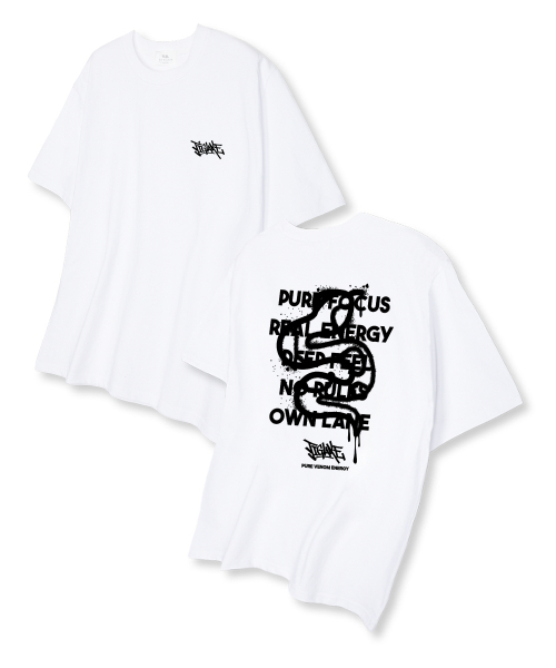TI.GLAKE(ティーグレイク)の「スネークリフ オーバーサイズ 半袖Tシャツ ホワイト(Tシャツ/カットソー・メンズ・その他・LARGE/X-LARGE/XX-LARGE)」の1枚目の写真