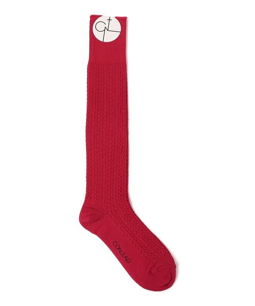 CONLEAD（コンリード）の「CONLEAD:レース ロング ソックス（ソックス/靴下・レディース・イエロー/ホワイト/レッド/ブラック・ONE SIZE）」の4枚目の写真
