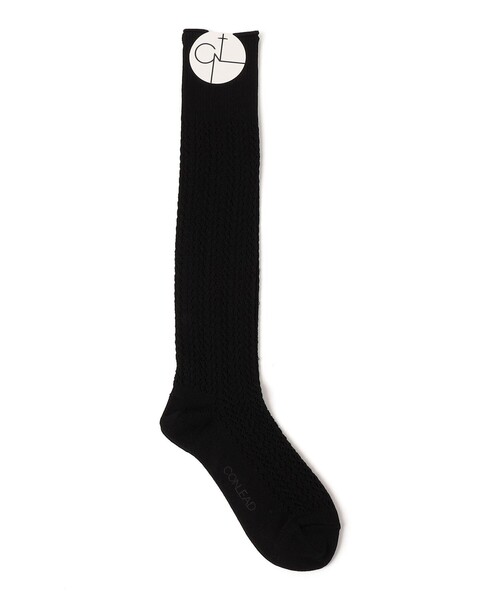 CONLEAD（コンリード）の「CONLEAD:レース ロング ソックス（ソックス/靴下・レディース・イエロー/ホワイト/レッド/ブラック・ONE SIZE）」の2枚目の写真