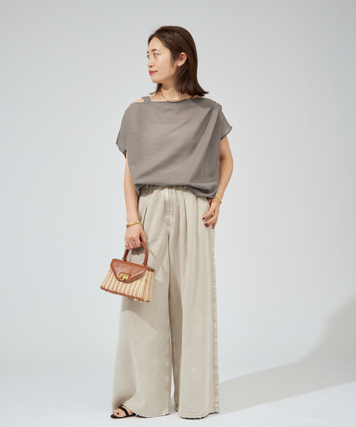 VERMEIL par iena(ヴェルメイユパーイエナ)の「《手洗い可》SHEER TORO プルオーバー(シャツ/ブラウス・レディース・ホワイト/ベージュ・FREE)」の8枚目の写真