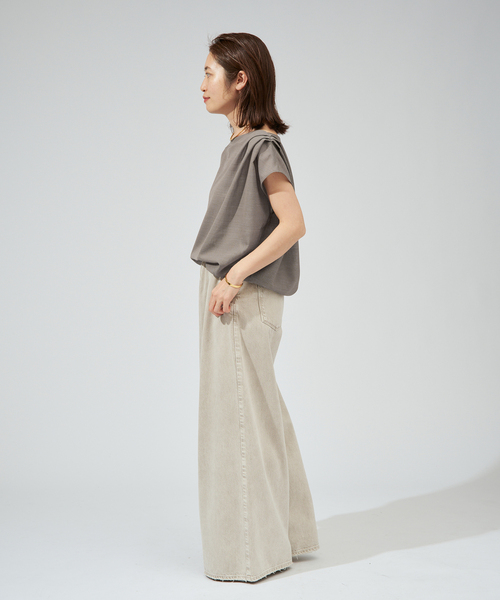 VERMEIL par iena(ヴェルメイユパーイエナ)の「《手洗い可》SHEER TORO プルオーバー(シャツ/ブラウス・レディース・ホワイト/ベージュ・FREE)」の9枚目の写真