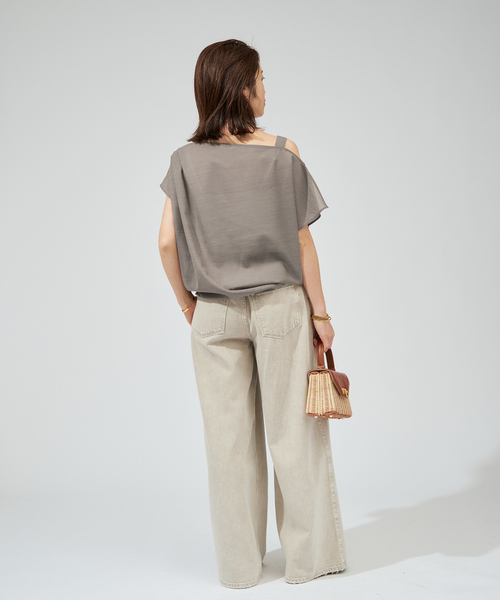 VERMEIL par iena(ヴェルメイユパーイエナ)の「《手洗い可》SHEER TORO プルオーバー(シャツ/ブラウス・レディース・ホワイト/ベージュ・FREE)」の10枚目の写真