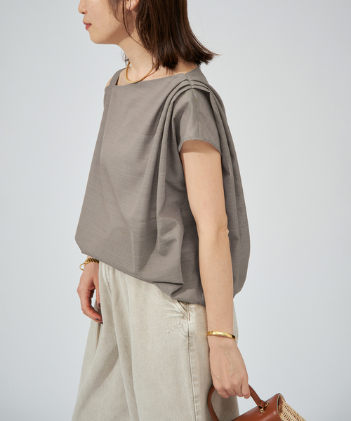 VERMEIL par iena(ヴェルメイユパーイエナ)の「《手洗い可》SHEER TORO プルオーバー(シャツ/ブラウス・レディース・ホワイト/ベージュ・FREE)」の13枚目の写真