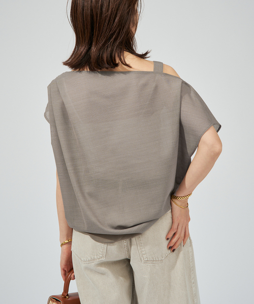 VERMEIL par iena(ヴェルメイユパーイエナ)の「《手洗い可》SHEER TORO プルオーバー(シャツ/ブラウス・レディース・ホワイト/ベージュ・FREE)」の14枚目の写真