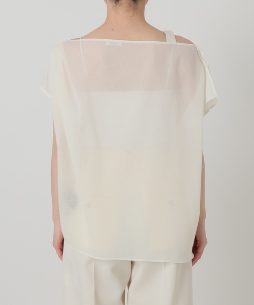 VERMEIL par iena(ヴェルメイユパーイエナ)の「《手洗い可》SHEER TORO プルオーバー(シャツ/ブラウス・レディース・ホワイト/ベージュ・FREE)」の17枚目の写真