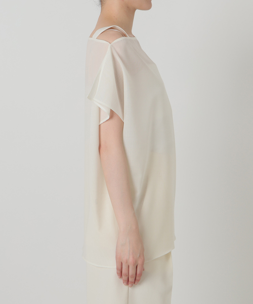 VERMEIL par iena(ヴェルメイユパーイエナ)の「《手洗い可》SHEER TORO プルオーバー(シャツ/ブラウス・レディース・ホワイト/ベージュ・FREE)」の18枚目の写真