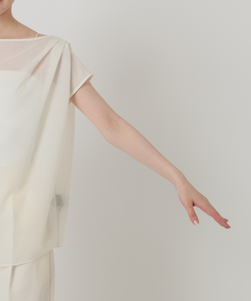 VERMEIL par iena(ヴェルメイユパーイエナ)の「《手洗い可》SHEER TORO プルオーバー(シャツ/ブラウス・レディース・ホワイト/ベージュ・FREE)」の19枚目の写真