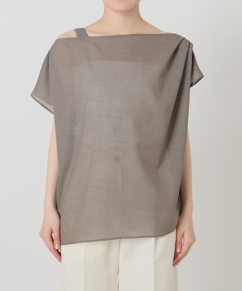 VERMEIL par iena(ヴェルメイユパーイエナ)の「《手洗い可》SHEER TORO プルオーバー(シャツ/ブラウス・レディース・ホワイト/ベージュ・FREE)」の22枚目の写真