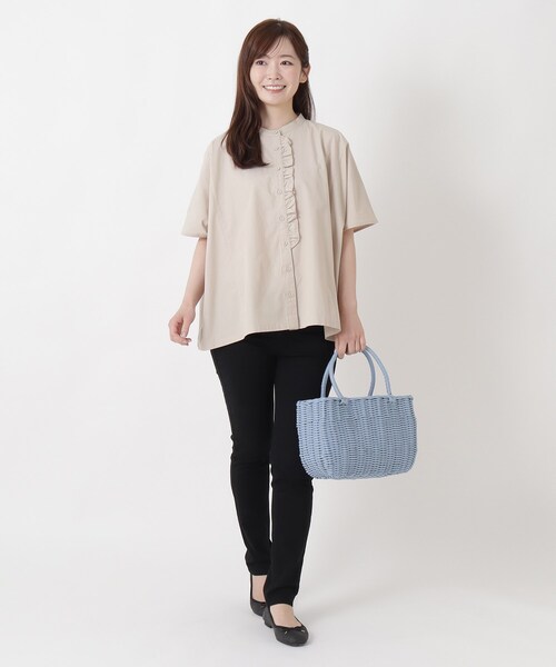 one'sterrace（ワンズテラス）の「DA PEカゴバッグ（トートバッグ・レディース・ブルー系その他7/ベージュ系8/ベージュ系その他7・99）」の11枚目の写真
