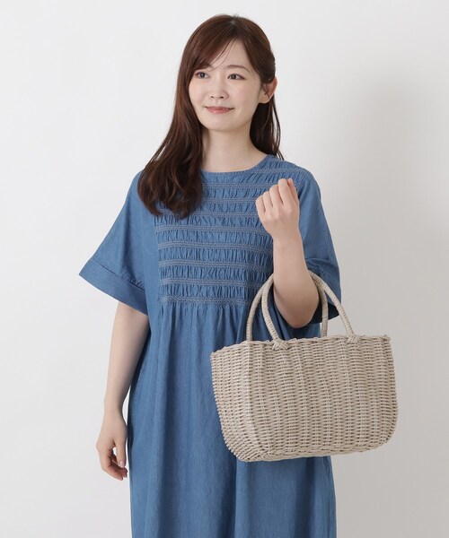 one'sterrace（ワンズテラス）の「DA PEカゴバッグ（トートバッグ・レディース・ブルー系その他7/ベージュ系8/ベージュ系その他7・99）」の12枚目の写真