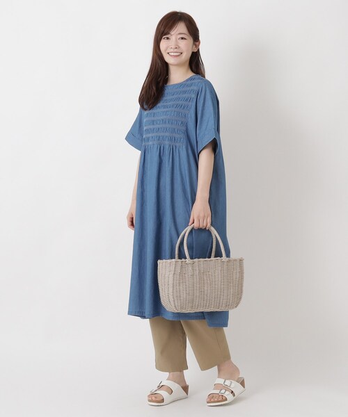 one'sterrace（ワンズテラス）の「DA PEカゴバッグ（トートバッグ・レディース・ブルー系その他7/ベージュ系8/ベージュ系その他7・99）」の13枚目の写真