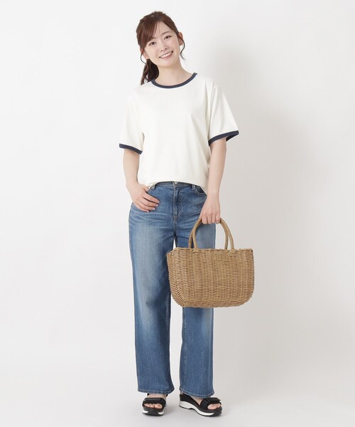 one'sterrace（ワンズテラス）の「DA PEカゴバッグ（トートバッグ・レディース・ブルー系その他7/ベージュ系8/ベージュ系その他7・99）」の14枚目の写真