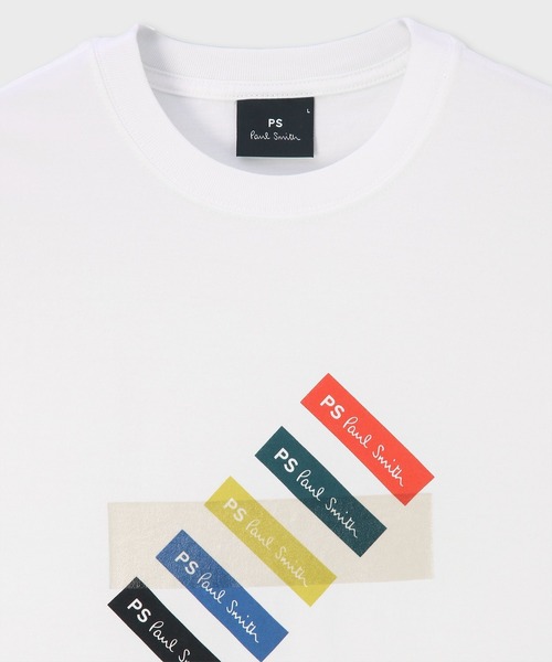 PS Paul Smith(ピーエスポールスミス)の「"PS Tab" 半袖Tシャツ / 162560 011R(Tシャツ/カットソー・メンズ・ホワイト/チャコールグレー・XX-LARGE/X-LARGE/LARGE/MEDIUM/SMALL)」の3枚目の写真