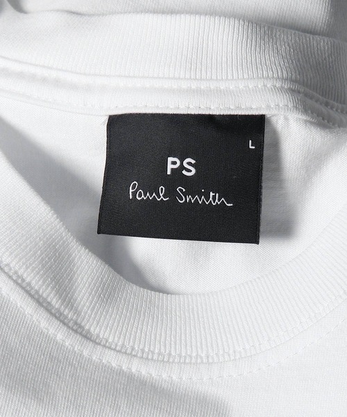 PS Paul Smith(ピーエスポールスミス)の「"PS Tab" 半袖Tシャツ / 162560 011R(Tシャツ/カットソー・メンズ・ホワイト/チャコールグレー・XX-LARGE/X-LARGE/LARGE/MEDIUM/SMALL)」の4枚目の写真