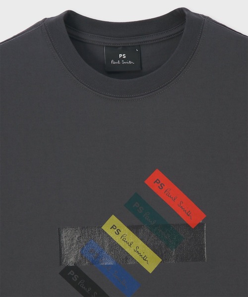 PS Paul Smith(ピーエスポールスミス)の「"PS Tab" 半袖Tシャツ / 162560 011R(Tシャツ/カットソー・メンズ・ホワイト/チャコールグレー・XX-LARGE/X-LARGE/LARGE/MEDIUM/SMALL)」の6枚目の写真