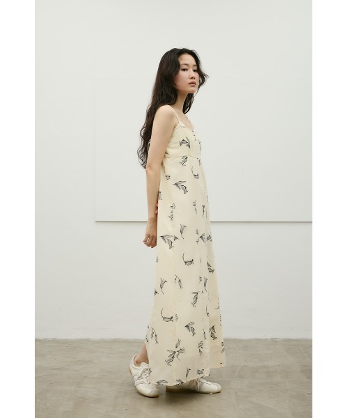 STYLEMIXER（スタイルミキサー）の「リネンミックスレイヤードキャミワンピース（ワンピース・レディース・ホワイト系その他/ミント/ブラック系その他・MEDIUM/SMALL）」の4枚目の写真