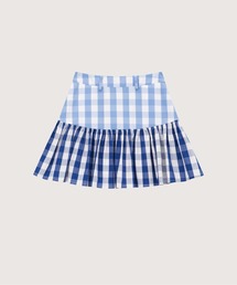 Contrast Two Tone Pleated Skirt