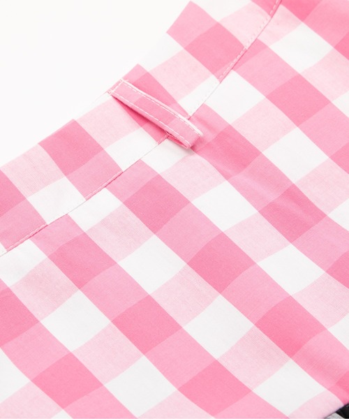 LA POMME petit(ラポミ・プチ)の「Contrast Two Tone Pleated Skirt(スカート・レディース・ブルー/ピンク・SMALL/MEDIUM/LARGE)」の3枚目の写真