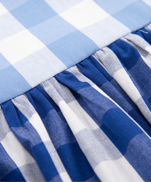 LA POMME petit(ラポミ・プチ)の「Contrast Two Tone Pleated Skirt(スカート・レディース・ブルー/ピンク・SMALL/MEDIUM/LARGE)」の7枚目の写真