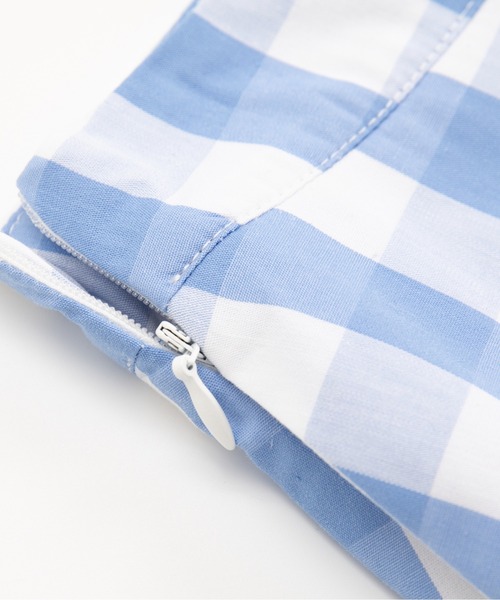 LA POMME petit(ラポミ・プチ)の「Contrast Two Tone Pleated Skirt(スカート・レディース・ブルー/ピンク・SMALL/MEDIUM/LARGE)」の8枚目の写真