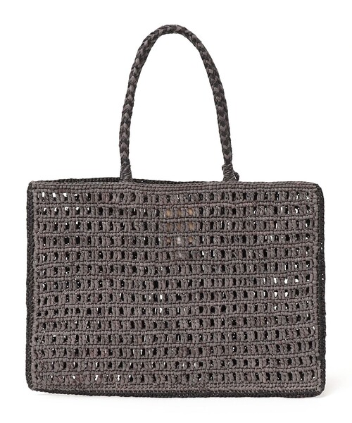 MAISON N.H PARIS(メゾンエヌアッシュパリ)の「MAISON N.H PARIS:SOLENE TOTE(かごバッグ・レディース・ブラック・ONE SIZE)」の10枚目の写真