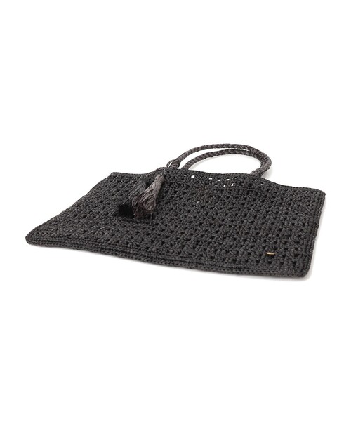 MAISON N.H PARIS(メゾンエヌアッシュパリ)の「MAISON N.H PARIS:SOLENE TOTE(かごバッグ・レディース・ブラック・ONE SIZE)」の12枚目の写真