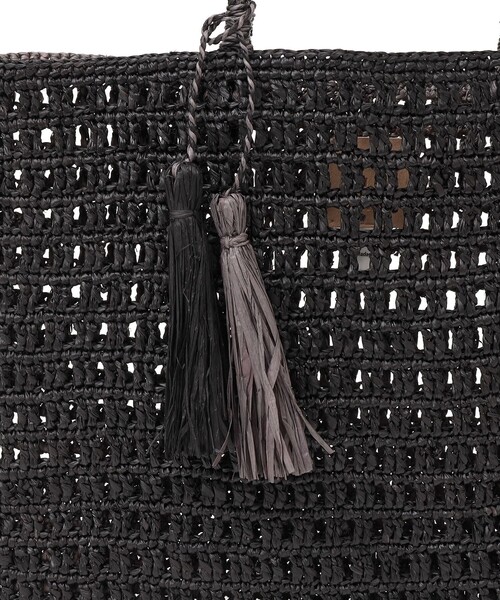 MAISON N.H PARIS(メゾンエヌアッシュパリ)の「MAISON N.H PARIS:SOLENE TOTE(かごバッグ・レディース・ブラック・ONE SIZE)」の13枚目の写真