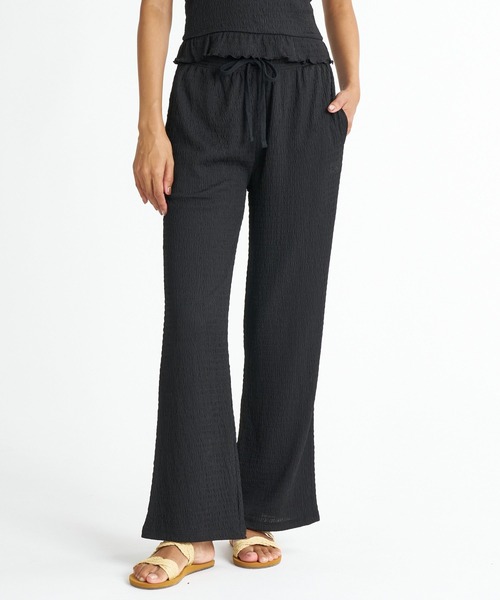 BILLABONG(ビラボン)の「BILLABONG ウィメンズ POLY SHIRRING LONG PANTS ロングパンツ 【2026年夏モデル】(その他パンツ・レディース・ブラック系その他/グリーン系その他・MEDIUM)」の1枚目の写真