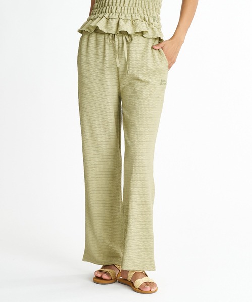 BILLABONG(ビラボン)の「BILLABONG ウィメンズ POLY SHIRRING LONG PANTS ロングパンツ 【2026年夏モデル】(その他パンツ・レディース・ブラック系その他/グリーン系その他・MEDIUM)」の2枚目の写真