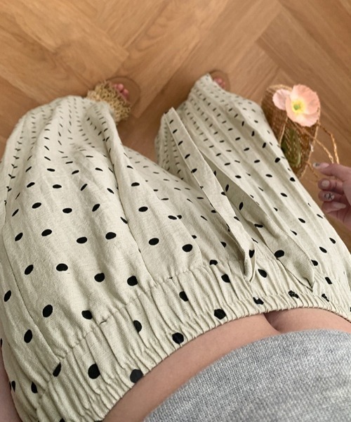 yuue' ( wear )（ユーイ）の「ドット柄カーブワイドイージーパンツ（その他パンツ・レディース・ブラック/オートミール・FREE）」の17枚目の写真