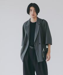 【接触冷感／UVCUT／セットアップ対応可】COOL PLAY5部袖ジャケット