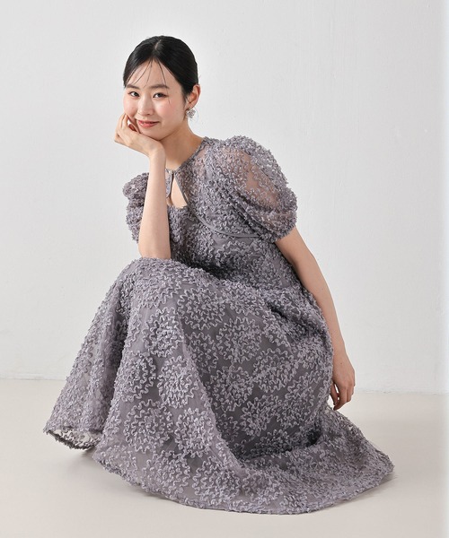 Kana(カナ)の「バルーンシルエットワンピースドレス パーティー ドレス 結婚式 お呼ばれ オケージョンドレス(ドレス・レディース・イエロー/グレー/ブラック・S/M)」の2枚目の写真