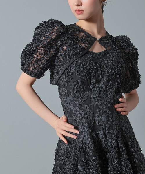 Kana(カナ)の「バルーンシルエットワンピースドレス パーティー ドレス 結婚式 お呼ばれ オケージョンドレス(ドレス・レディース・イエロー/グレー/ブラック・S/M)」の4枚目の写真