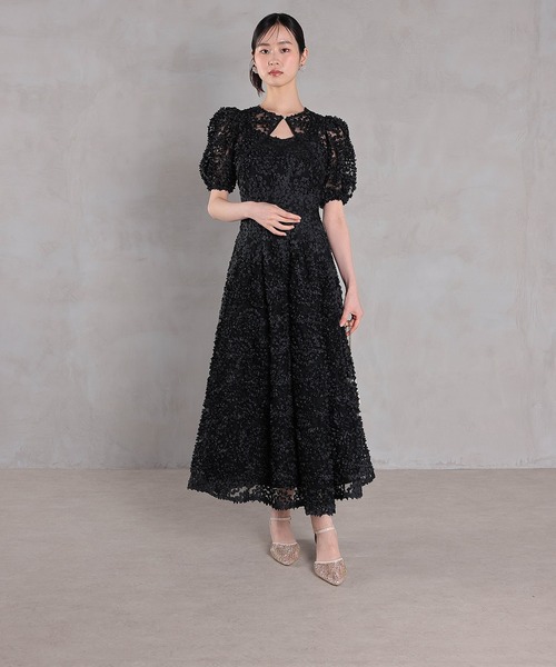 Kana(カナ)の「バルーンシルエットワンピースドレス パーティー ドレス 結婚式 お呼ばれ オケージョンドレス(ドレス・レディース・イエロー/グレー/ブラック・S/M)」の5枚目の写真