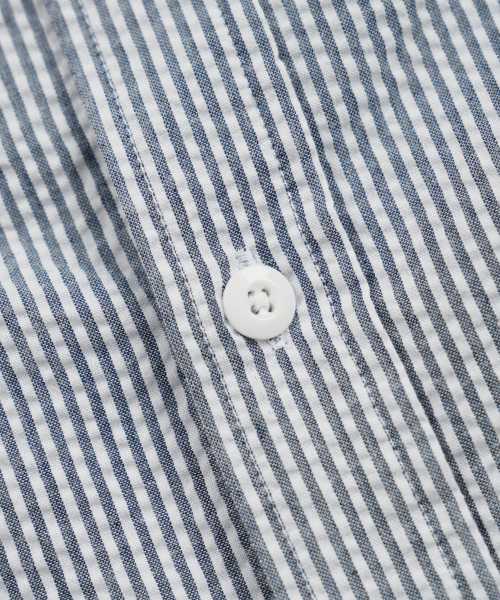 FRIZMWORKS(フリズムワークス)の「OG STRIPE SEERSUCKER HALF SHIRT _ BLUE(シャツ/ブラウス・メンズ・その他・SMALL/MEDIUM/LARGE/X-LARGE)」の5枚目の写真