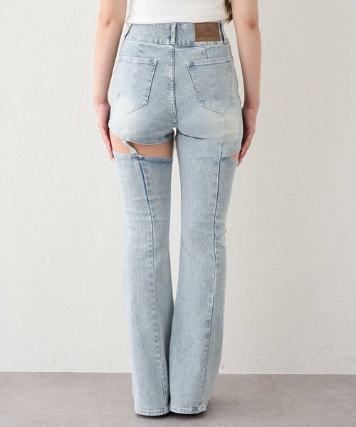 Belle Charme(ベルシャルム)の「【Belle Charme】Cut Out Belt Flere Denim(その他パンツ・レディース・サックスブルー/グレー・LARGE/MEDIUM/SMALL)」の8枚目の写真