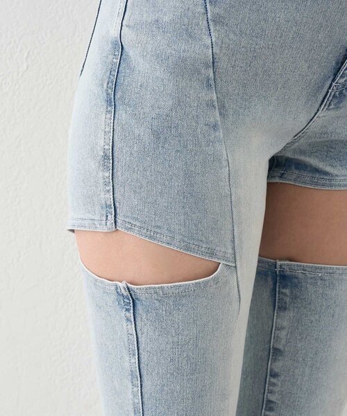 Belle Charme(ベルシャルム)の「【Belle Charme】Cut Out Belt Flere Denim(その他パンツ・レディース・サックスブルー/グレー・LARGE/MEDIUM/SMALL)」の12枚目の写真